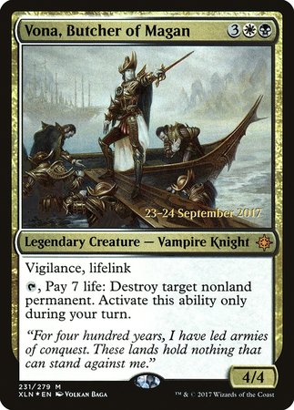 Vona, Butcher of Magan [Ixalan Promos] | Cards and Coasters CA