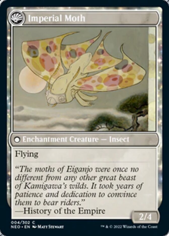 Befriending the Moths // Imperial Moth [Kamigawa: Neon Dynasty] | Cards and Coasters CA
