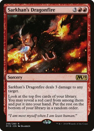 Sarkhan's Dragonfire [Core Set 2019] | Cards and Coasters CA