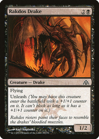 Rakdos Drake [Dragon's Maze] | Cards and Coasters CA