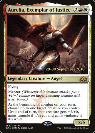 Aurelia, Exemplar of Justice [Guilds of Ravnica Promos] | Cards and Coasters CA