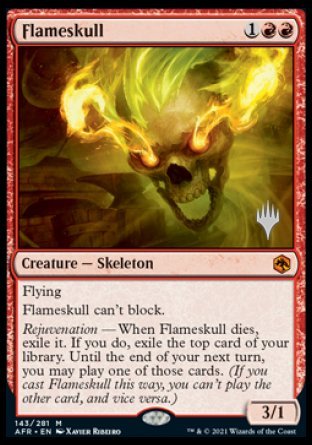 Flameskull (Promo Pack) [Dungeons & Dragons: Adventures in the Forgotten Realms Promos] | Cards and Coasters CA