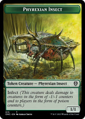 Phyrexian Mite // Phyrexian Insect Double-Sided Token [Phyrexia: All Will Be One Commander Tokens] | Cards and Coasters CA