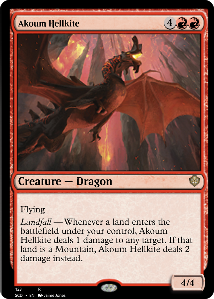 Akoum Hellkite [Starter Commander Decks] | Cards and Coasters CA