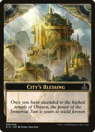 City's Blessing Token (006) [Rivals of Ixalan Tokens] | Cards and Coasters CA