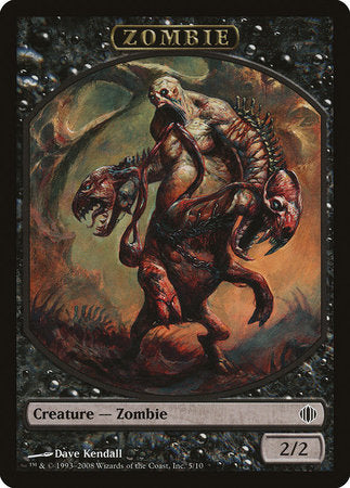 Zombie Token [Shards of Alara Tokens] | Cards and Coasters CA