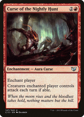 Curse of the Nightly Hunt [Commander 2015] | Cards and Coasters CA