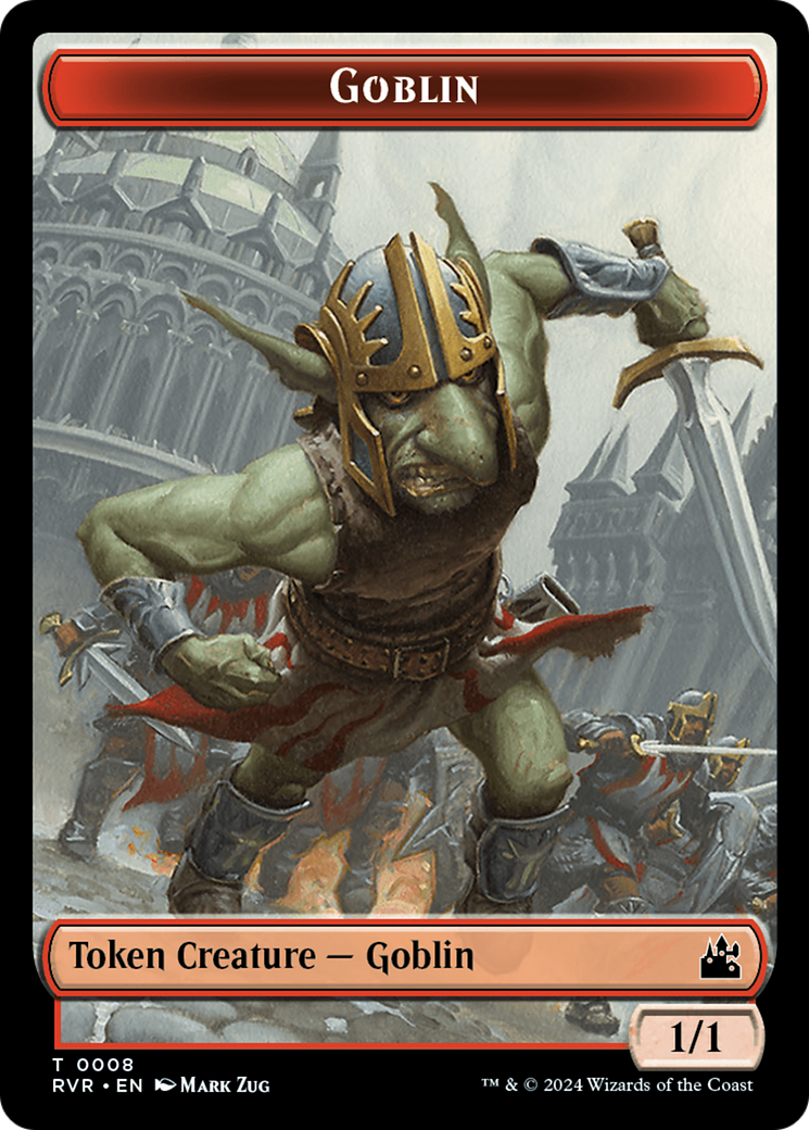 Goblin (0008) // Angel (0002) Double-Sided Token [Ravnica Remastered Tokens] | Cards and Coasters CA