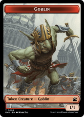 Goblin (0008) // Wurm Double-Sided Token [Ravnica Remastered Tokens] | Cards and Coasters CA