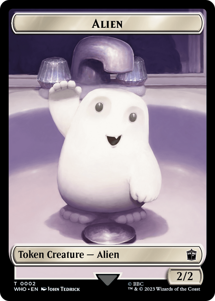 Alien // Mark of the Rani Double-Sided Token [Doctor Who Tokens] | Cards and Coasters CA