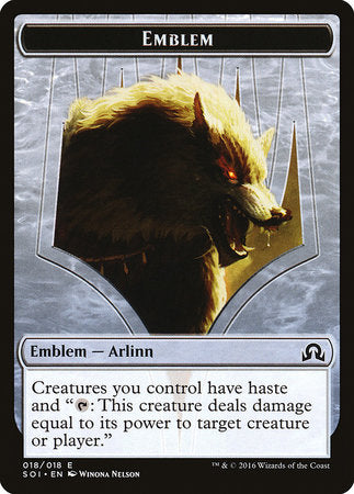 Emblem - Arlinn Kord [Shadows over Innistrad Tokens] | Cards and Coasters CA