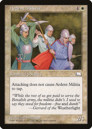 Ardent Militia [Weatherlight] | Cards and Coasters CA