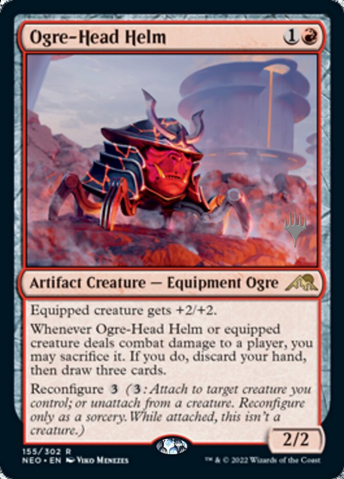 Ogre-Head Helm (Promo Pack) [Kamigawa: Neon Dynasty Promos] | Cards and Coasters CA