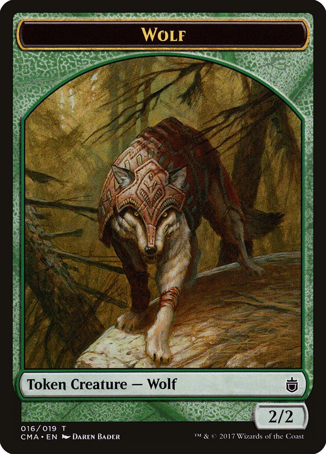 Wolf (016/019) [Commander Anthology Tokens] | Cards and Coasters CA