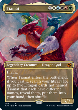 Tiamat (Extended) (Alternative art) [Dungeons & Dragons: Adventures in the Forgotten Realms] | Cards and Coasters CA