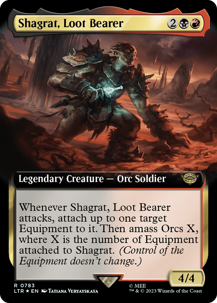 Shagrat, Loot Bearer (Extended Art) (Surge Foil) [The Lord of the Rings: Tales of Middle-Earth] | Cards and Coasters CA