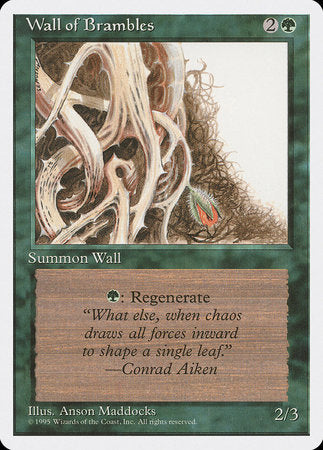 Wall of Brambles [Fourth Edition] | Cards and Coasters CA