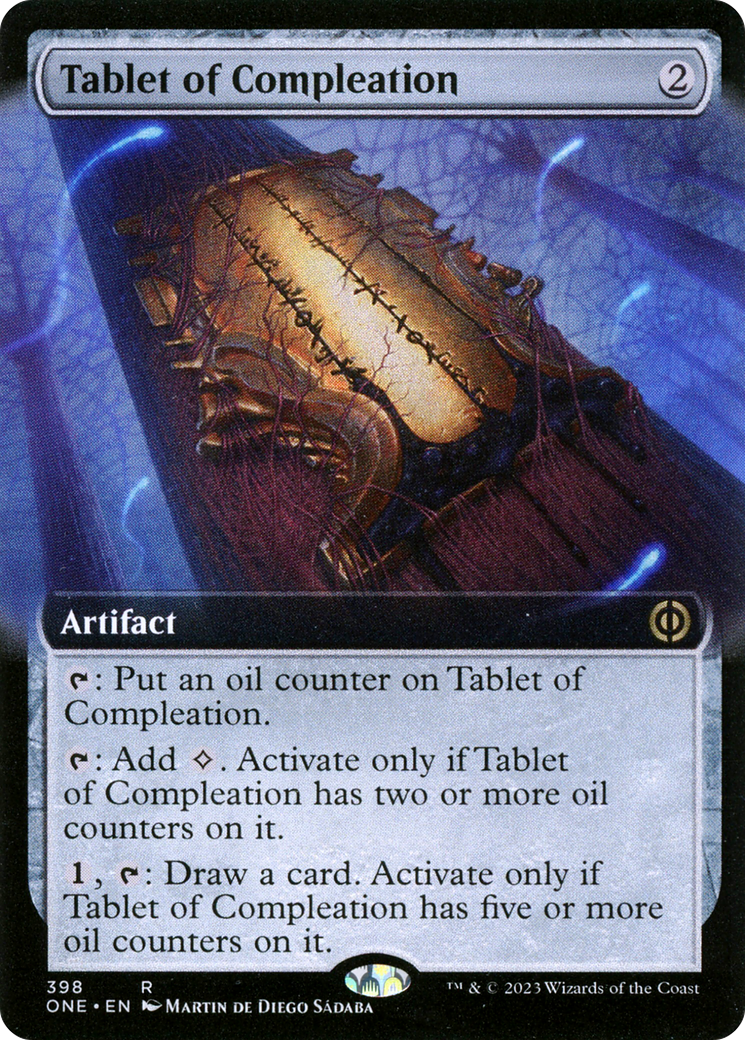 Tablet of Compleation (Extended Art) [Phyrexia: All Will Be One] | Cards and Coasters CA