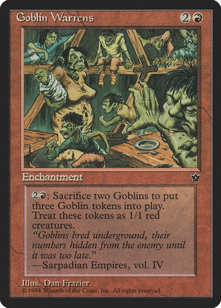 Goblin Warrens [Fallen Empires] | Cards and Coasters CA