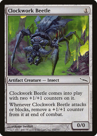 Clockwork Beetle [Mirrodin] | Cards and Coasters CA