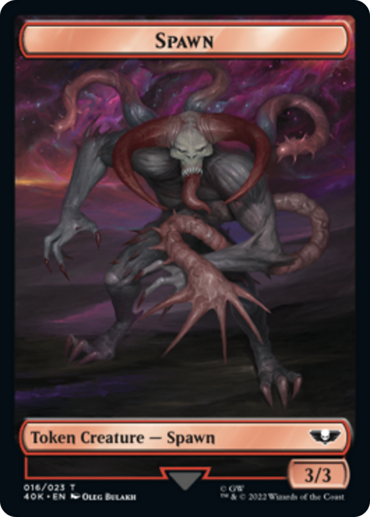 Spawn // Plaguebearer of Nurgle (Surge Foil) [Universes Beyond: Warhammer 40,000 Tokens] | Cards and Coasters CA