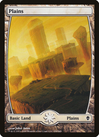 Plains (230) - Full Art [Zendikar] | Cards and Coasters CA