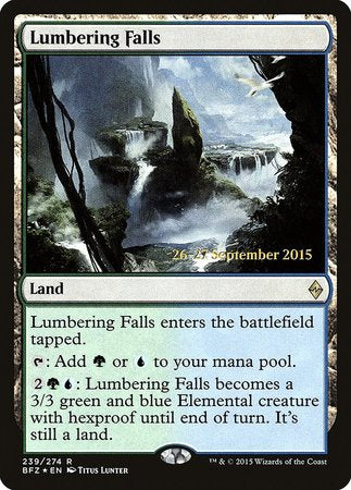 Lumbering Falls [Battle for Zendikar Promos] | Cards and Coasters CA