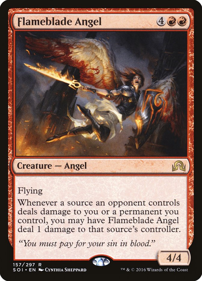 Flameblade Angel [Shadows over Innistrad] | Cards and Coasters CA