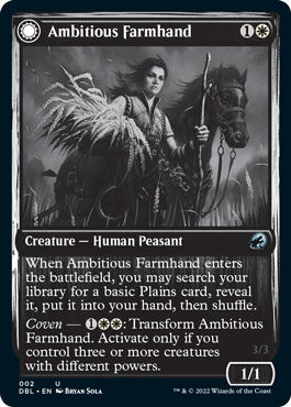 Ambitious Farmhand // Seasoned Cathar [Innistrad: Double Feature] | Cards and Coasters CA