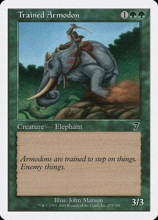 Trained Armodon [Seventh Edition] | Cards and Coasters CA