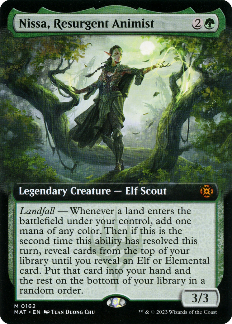 Nissa, Resurgent Animist (Extended Art) [March of the Machine: The Aftermath] | Cards and Coasters CA