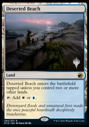 Deserted Beach (Promo Pack) [Innistrad: Midnight Hunt Promos] | Cards and Coasters CA