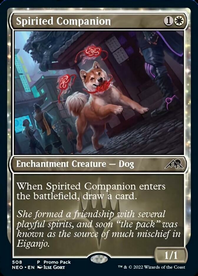 Spirited Companion (Promo Pack) [Kamigawa: Neon Dynasty Promos] | Cards and Coasters CA