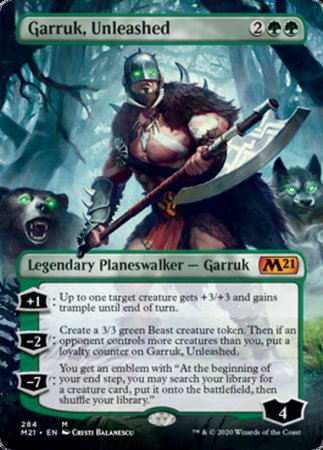 Garruk, Unleashed (Borderless) [Core Set 2021] | Cards and Coasters CA