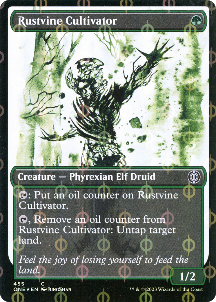 Rustvine Cultivator (Showcase Ichor Step-and-Compleat Foil) [Phyrexia: All Will Be One] | Cards and Coasters CA