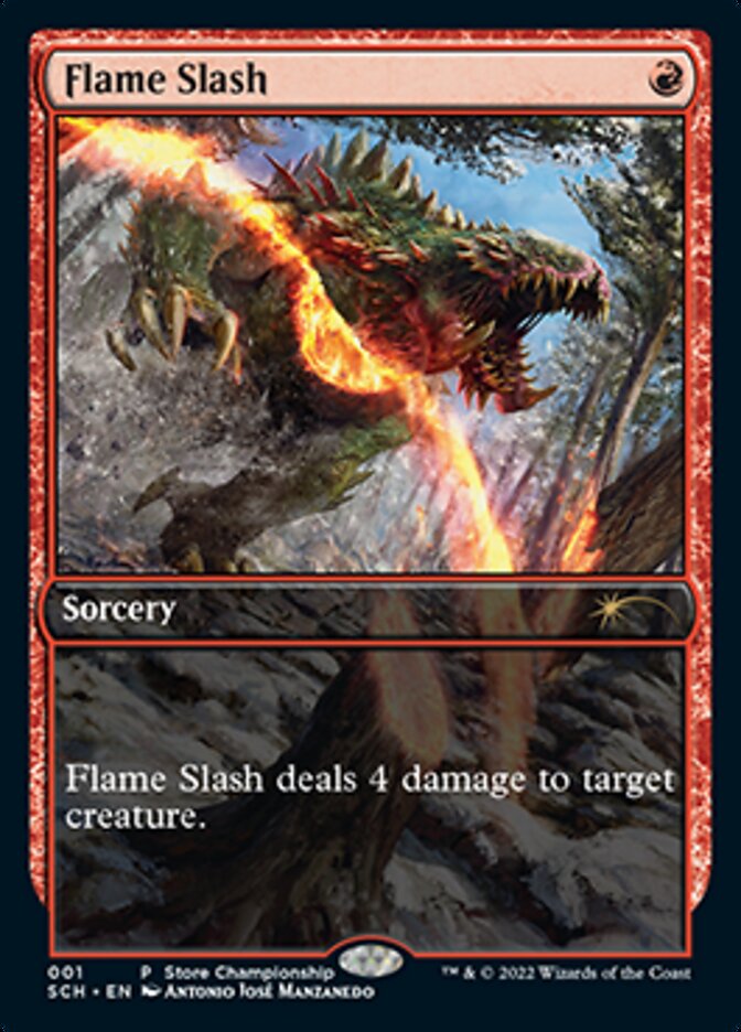 Flame Slash (Extended Art) [Store Championships 2022] | Cards and Coasters CA