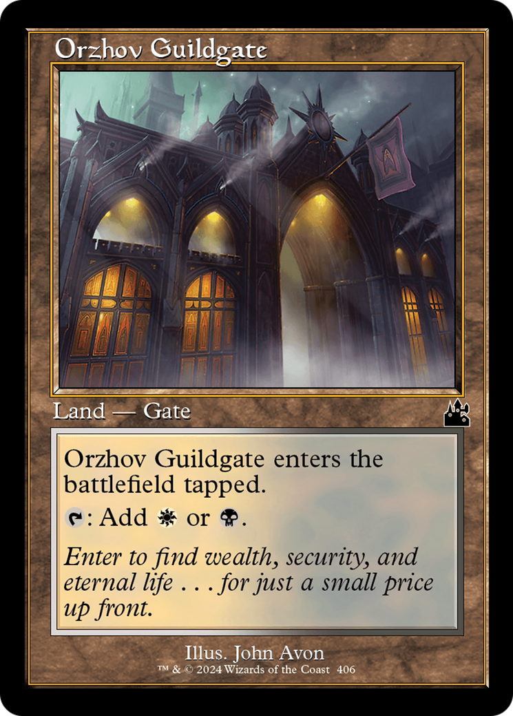 Orzhov Guildgate (Retro Frame) [Ravnica Remastered] | Cards and Coasters CA