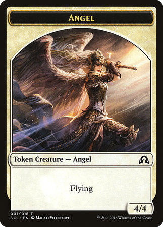 Angel Token [Shadows over Innistrad Tokens] | Cards and Coasters CA