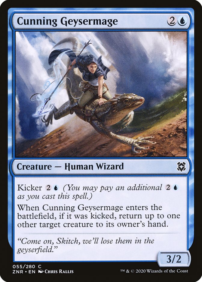 Cunning Geysermage [Zendikar Rising] | Cards and Coasters CA
