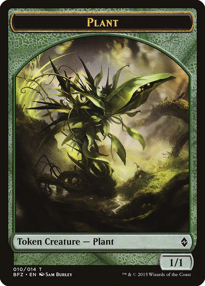 Plant [Battle for Zendikar Tokens] | Cards and Coasters CA