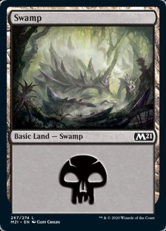 Swamp (267) [Core Set 2021] | Cards and Coasters CA