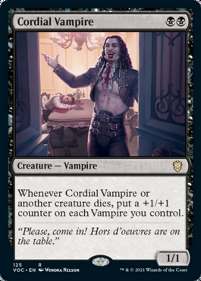 Cordial Vampire [Innistrad: Crimson Vow Commander] | Cards and Coasters CA