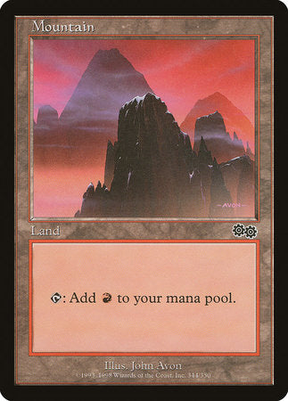 Mountain (344) [Urza's Saga] | Cards and Coasters CA