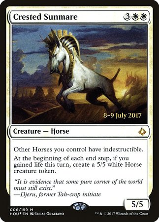 Crested Sunmare [Hour of Devastation Promos] | Cards and Coasters CA