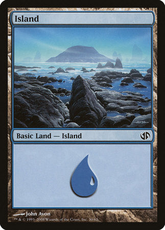 Island (30) [Duel Decks: Jace vs. Chandra] | Cards and Coasters CA