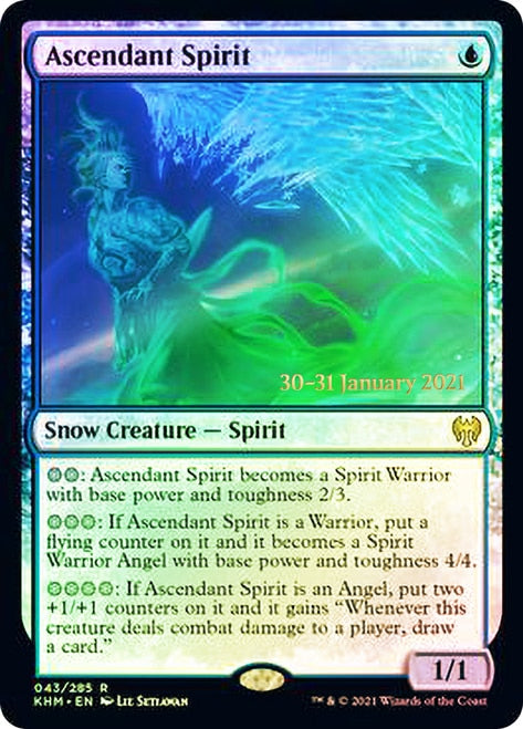Ascendant Spirit  [Kaldheim Prerelease Promos] | Cards and Coasters CA