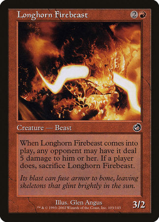 Longhorn Firebeast [Torment] | Cards and Coasters CA