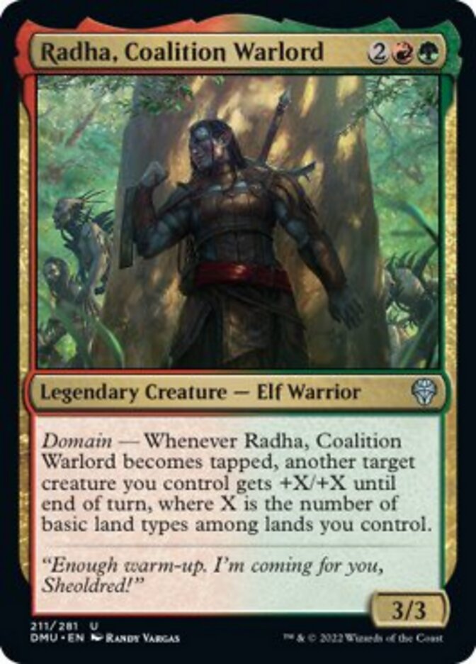 Radha, Coalition Warlord [Dominaria United] | Cards and Coasters CA