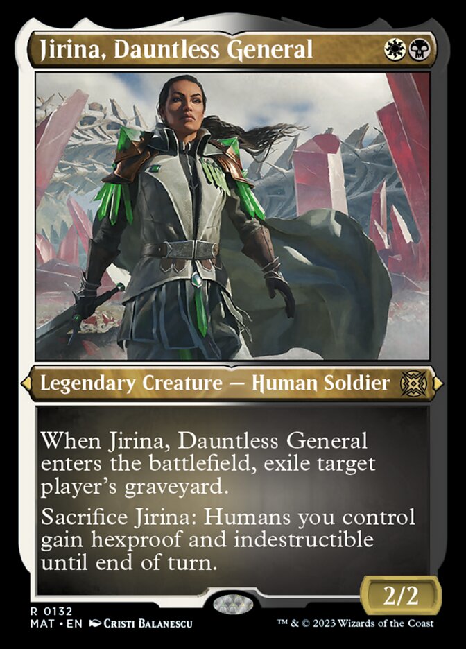 Jirina, Dauntless General (Foil Etched) [March of the Machine: The Aftermath] | Cards and Coasters CA