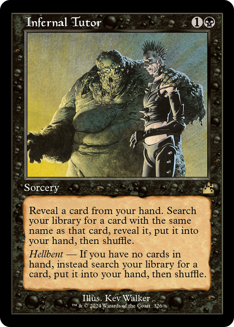 Infernal Tutor (Retro Frame) [Ravnica Remastered] | Cards and Coasters CA